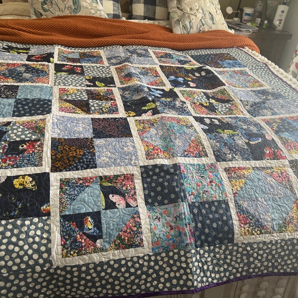 Handmade Quilt for single bed or Sofa or picnic table