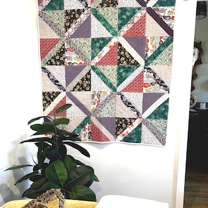 Fabric Handmade Wall Hanging Office Art Tapestry Boho Home Decor Custom Quilted Wall Art Modern Textile Hanging Gift for Business