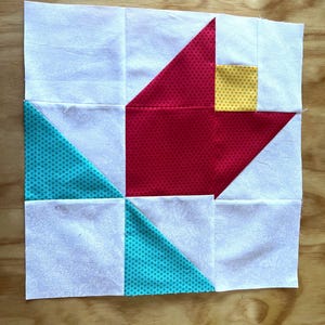 Easy Beginner Simple Quilt Block Schritt für Schritt, wie Sie den Buttercup Block mit Video Tutorial und Bild pdf Freundliche Anweisungen herstellen