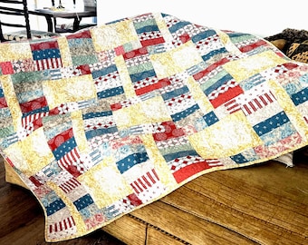 Jelly Roll Quilt Pattern: Easy Stripe Throw (PDF Download) Video Tutorial