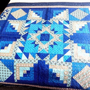 Handmade Floral Patchwork Quilt: Queen Size Heirloom