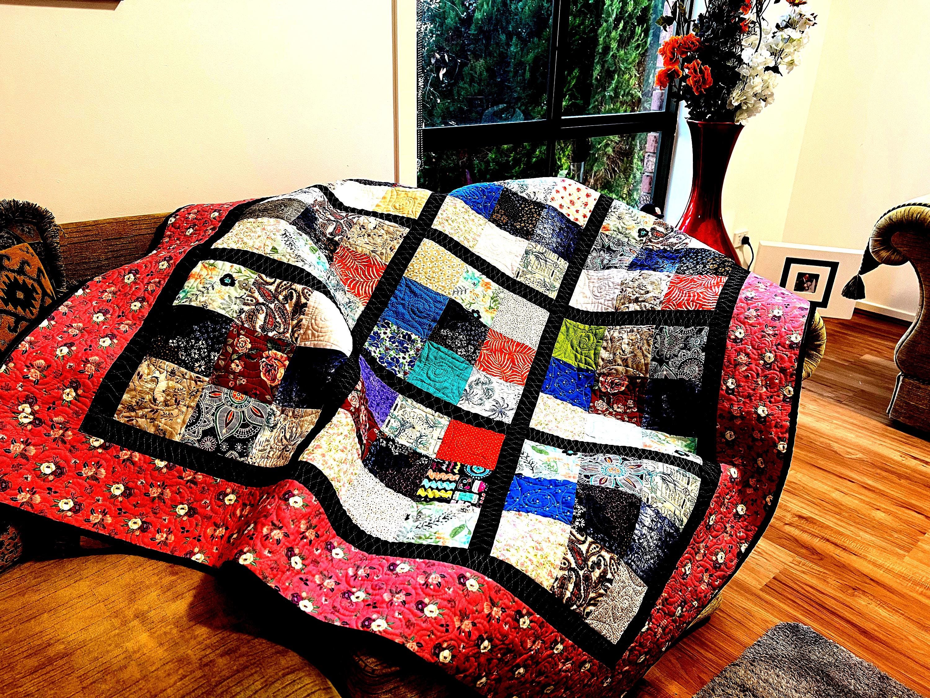 Handmade Patchwork Quilt: Soft, Unique Bed or Throw Quilt - Etsy