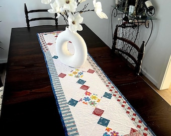 Patroon tafelloper: beginnersvriendelijk quiltblok (digitale pdf)