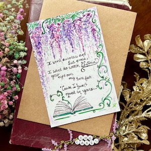 Watching Wisteria Grow Lyric Art Print 4x6