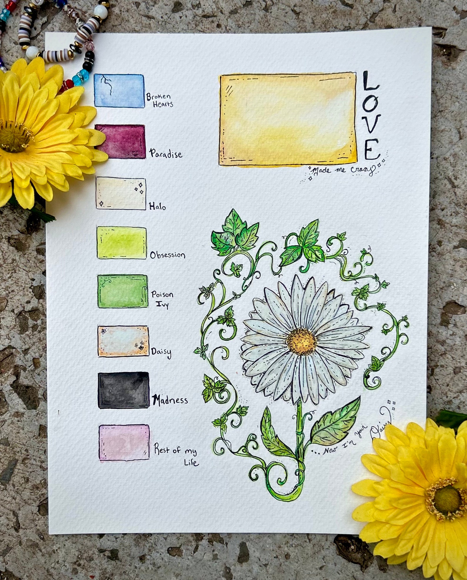 Custom Whimsical Color Story Illustration 8x10 Watercolor Painting - Etsy