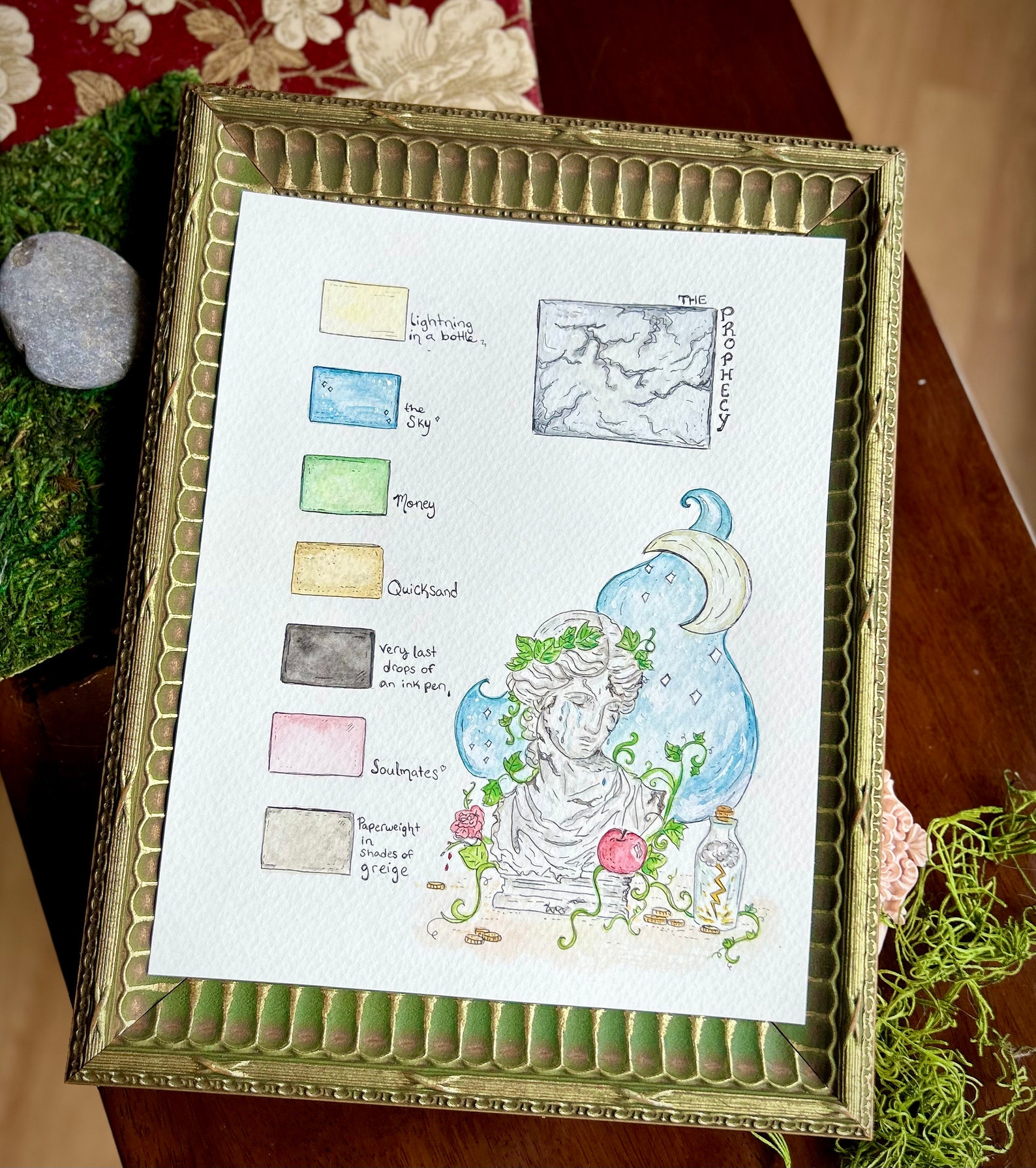 Custom Whimsical Color Story Illustration 8x10 Watercolor Painting - Etsy