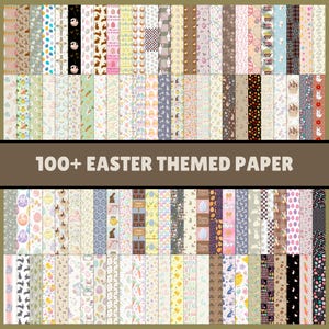 Digitaal Pasen-papier | 100 Naadloos | Paashaas, eierpatronen, kuiken- en paasmanden (GE-UPDATE VERSIE)