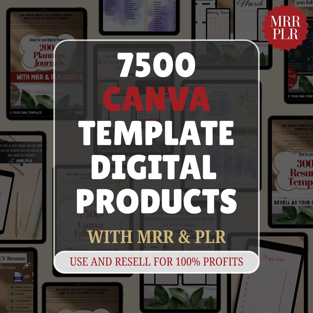 7500+ Canva Templates | PLR MRR Bundle (digital Products) - Etsy