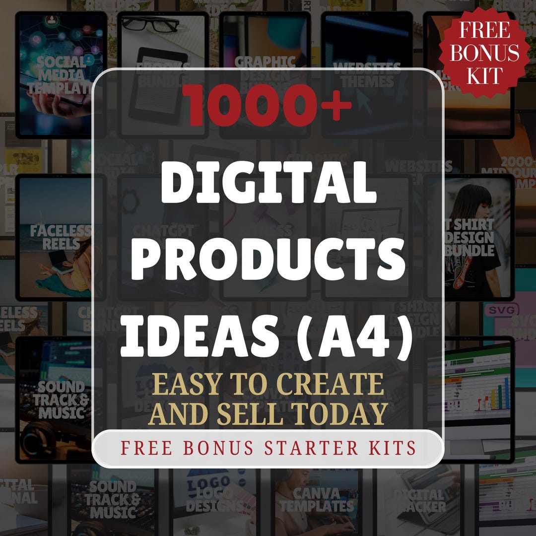 1000+ Digital Product Ideas | With Bonus Kits | Passive Income (digital ...