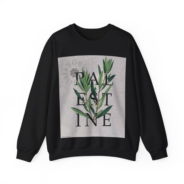 Palestine olive tree branch Unisex Crewneck Sweatshirt