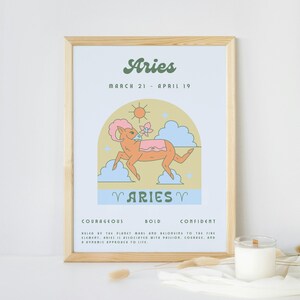 ARIES Wall Art Zodiac Poster Printable, Aries Art, Aries Wall Art, Aries Gifts, Astrology Art, Aries Horoscope Art Print DIGITAL DOWNLOAD