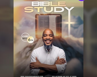 Editable Bible Study Flyer Template | Midweek Church Fellowship (Digital Download)