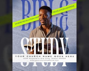 Bible Study Flyer Template | Midweek Service, Small Group Ministry (Digital Download)