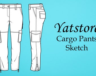 Cargo Pants Stitching Pattern