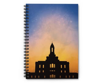 Deseret Peak Temple Journal - LDS Ruled Spiral Notebook