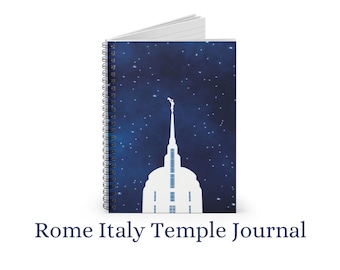 Rome Italy Temple Spiritual Study Journal - LDS Temple Gift for baptisms sister missionary