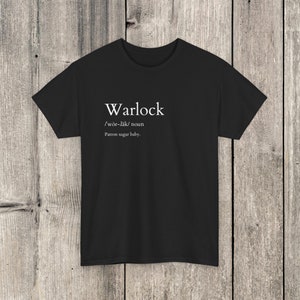 Warlock Cotton T-shirt, dnd, dungeons and dragons, d&d class