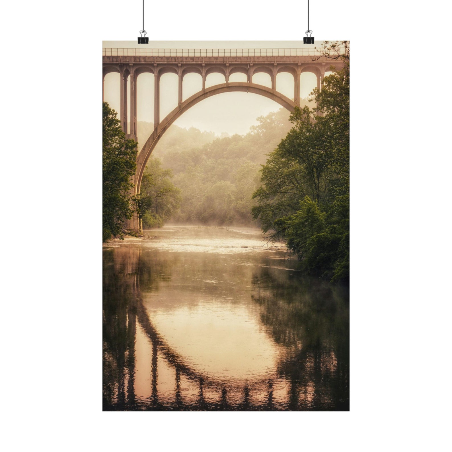 Route 82 Bridge Reflection Photo Print Poster Cuyahoga Valley National ...