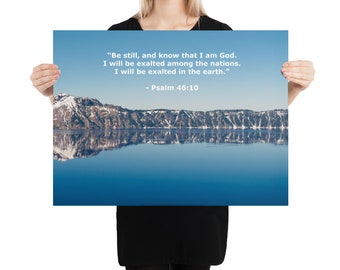 Psalm 46 Be Still - Bible Verse Scripture Photo Picture Image