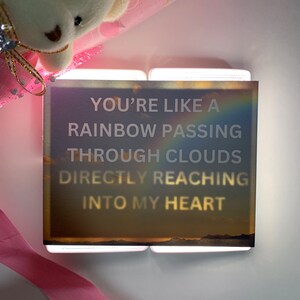 Biglietto d'amore nascosto: romantico, sorprese, regalo, confessione, biglietto d'auguri arcobaleno/cartolina