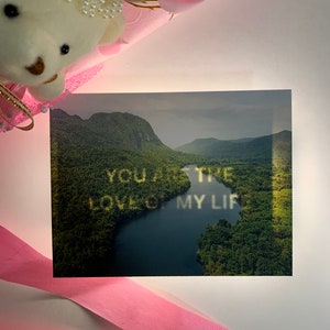 Biglietto d'amore nascosto: romantico, sorprese, regalo, confessione, biglietto d'auguri/cartolina sul fiume