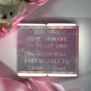 Biglietto d'amore nascosto: romantico, sorprese, regalo, confessione, rosa, nuvola, biglietto d'auguri/cartolina