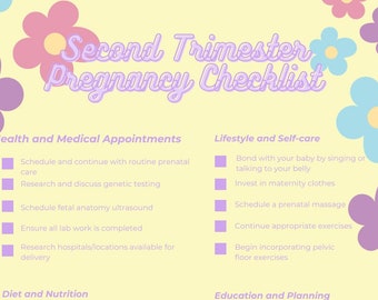 Second Trimester Pregnancy Checklist