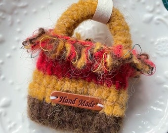 Hand-Crocheted Wool Earphone Bag