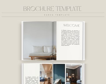 Interior Design Brochure Template 16 Page Brochure Design Interior Design Marketing Brochure Canva Template