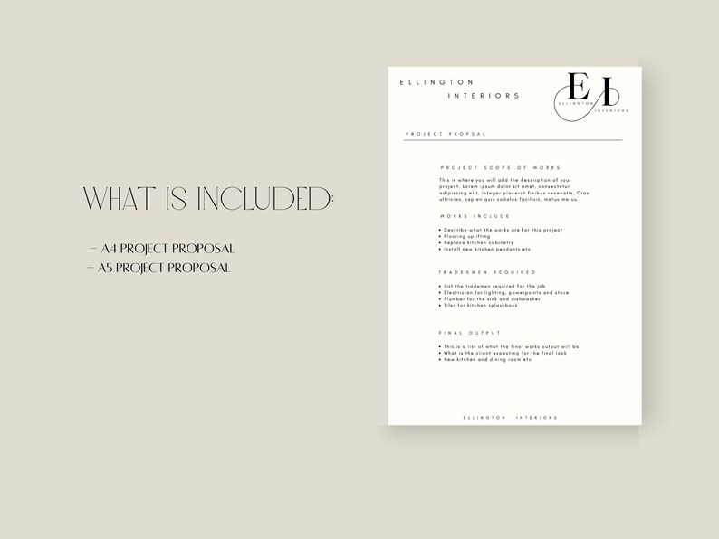 Project Proposal Template Interior Design Document Template Small ...