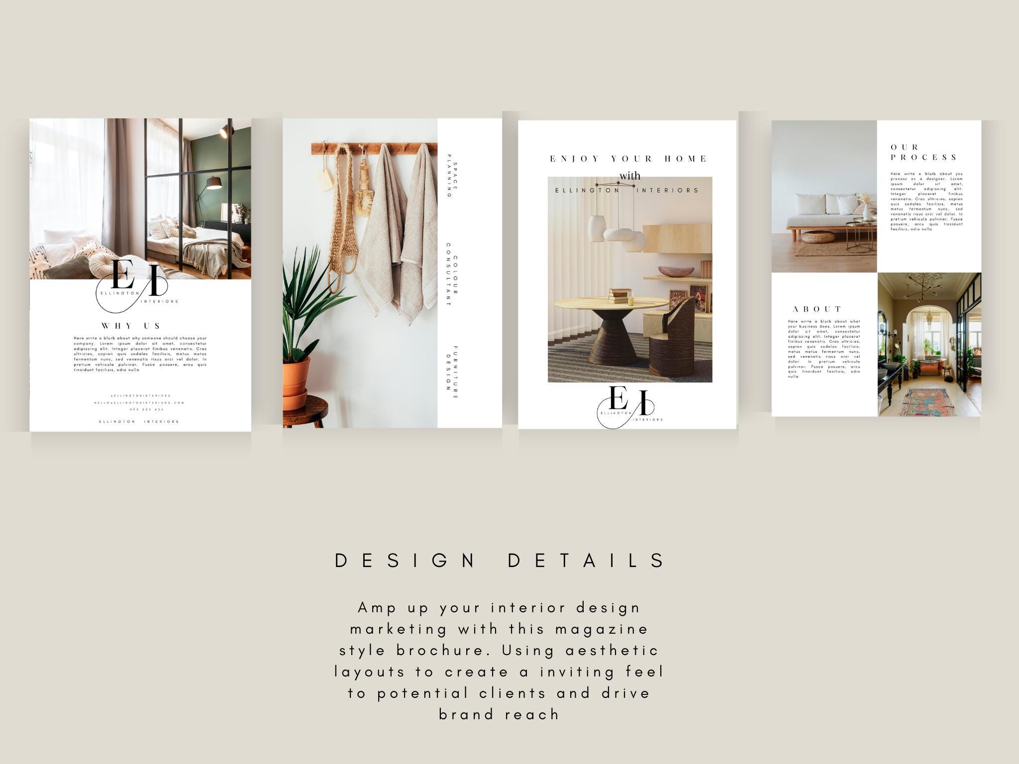 Interior Design Flyer Template Design Bifold Brochure Template Interior ...