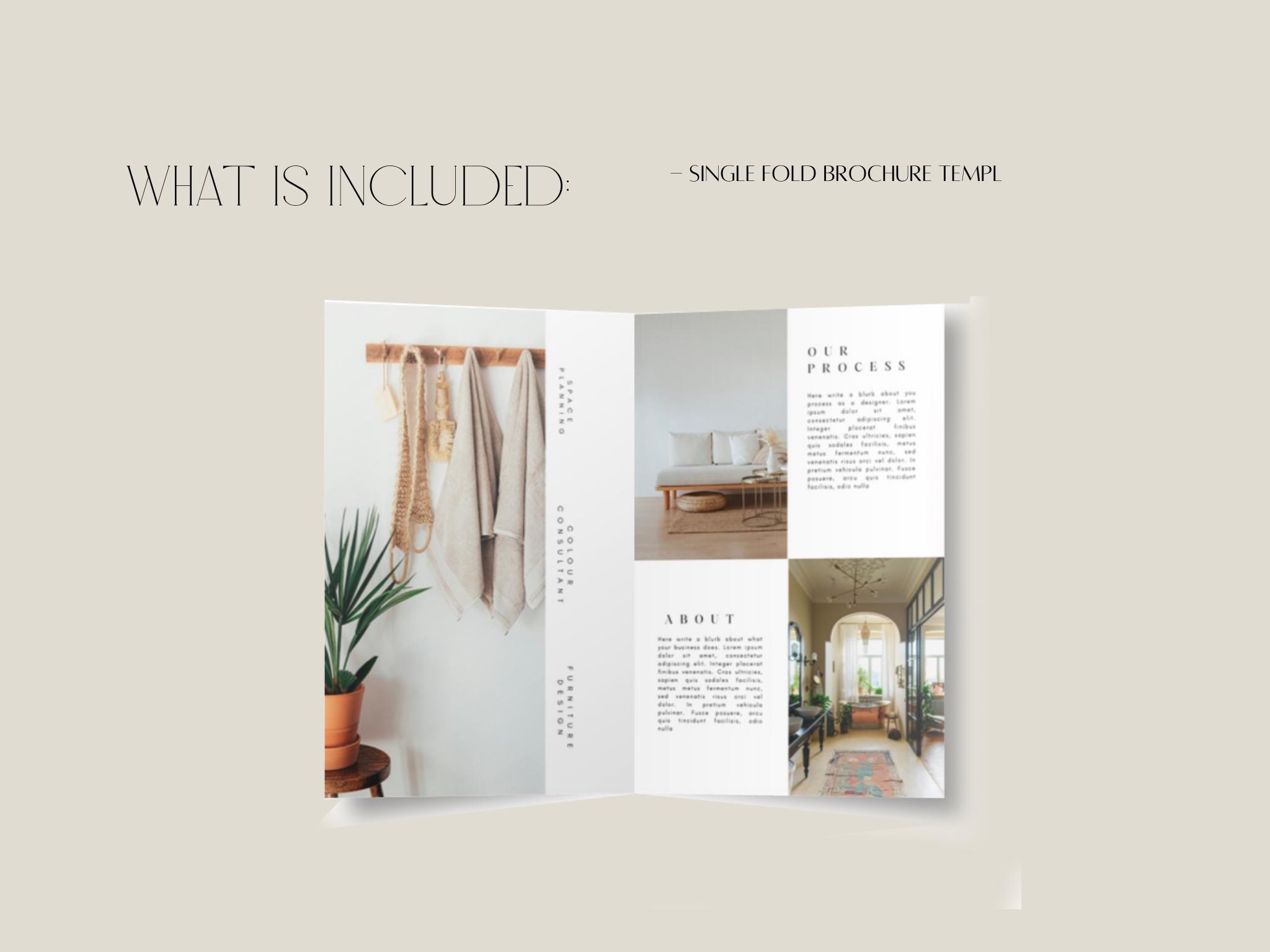 Interior Design Flyer Template Design Bifold Brochure Template Interior ...