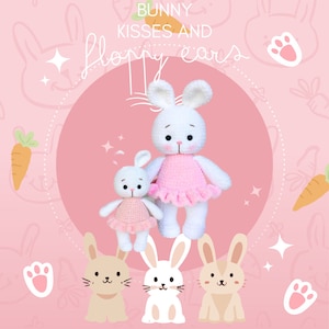 Crochet Bunny in a Dress PDF Amigurumi Pattern, bunny pattern, Bunny Pattern, Easy Crochet , Easy Follow, Crochet Bunny Pdf, English Pattern