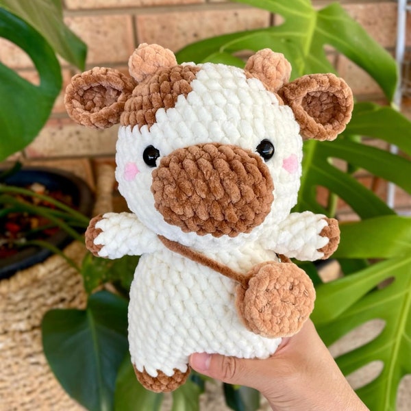 Patrón de crochet de felpa de vaca | Patrón de vaca | Vaca Bebé Amigurumi PDF | Animales De Ganchillo | Patrón De Ganchillo Amigurumi |