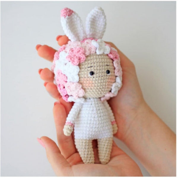Flower's Bunny, Bunny crochet pattern Crochet bunny Animal crochet toys Bunny toy, Easter Baby Gift, gift for girlfriend