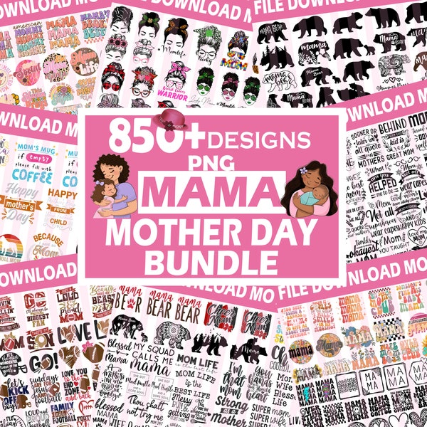 850+ Mega Bundle Mama PNG , Mom Sublimation Bundle, Mama Trendy Pngs, Western png, Retro Tshirt Designs by The Printy Princess