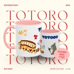 Totoro Mug: Kawaii Anime Coffee Cup - Studio Ghibli Gift