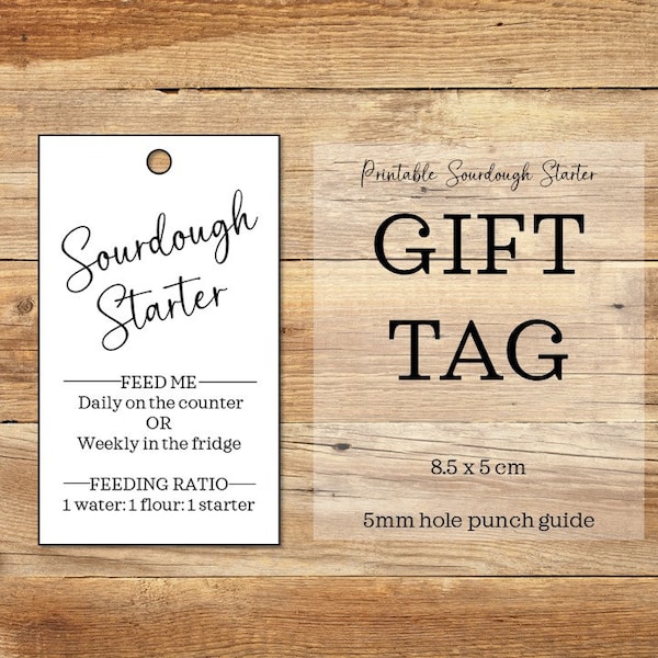Sourdough Starter Gift Tag - Print at Home Label