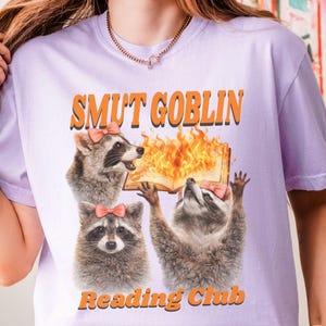 Spicy Book Lover Shirt, Raccoon Shirt for Women, Booktok Tee, Dark Romance Reader Gift, Funny Reading Club Tee, Comfort Colors Shirt