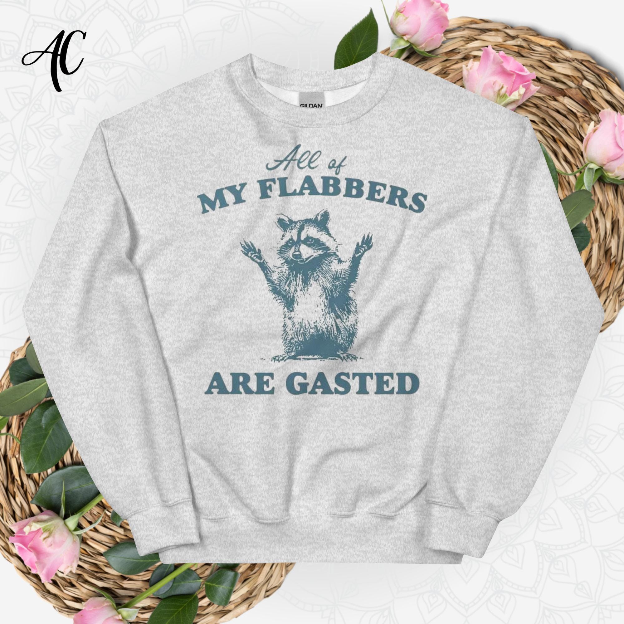 All My Flabbers Are Gasted Raccoon Sweatshirt