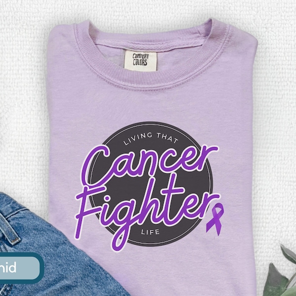 Pancreatic Cancer Shirt, Chemo Shirt, Pancreatic Cancer Awareness Tshirt, Inspirational Gift for Cancer Fighter, Purple Ribbon Tee Warrior