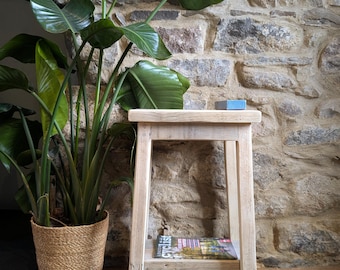 Reclaimed Wood Bedside Table | Rustic Farmhouse End Stand