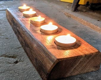 Tea light holder oak / Solid wood candle holder /Rustic tea light holder / Mother's day gift