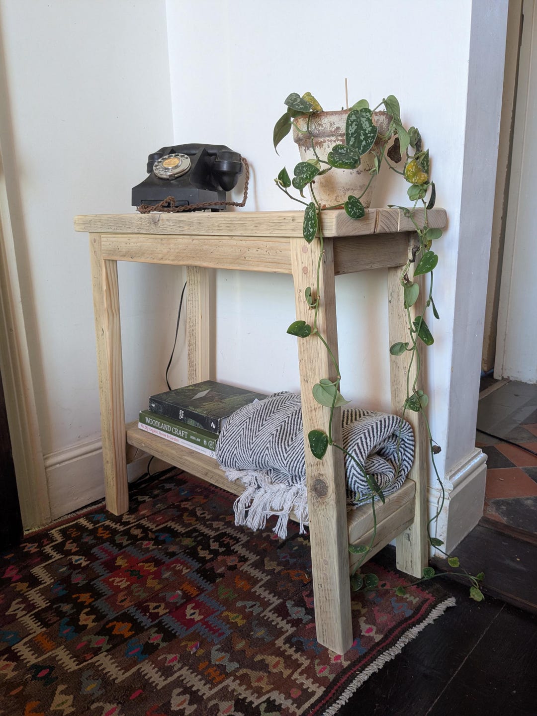 Handmade Reclaimed Wood Console Table: Rustic Hallway Entry Table With ...