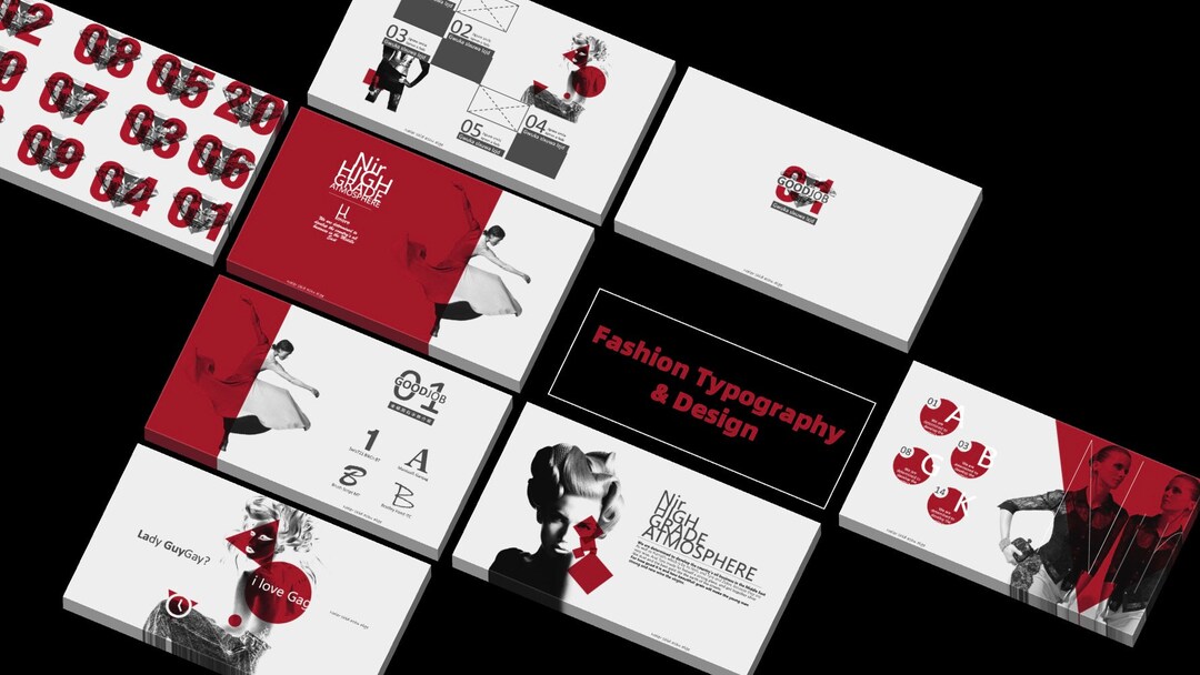 Fashion Typography Powerpoint Template Chic Design Summary Report ...