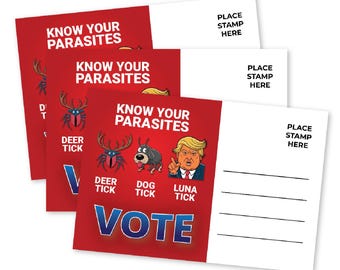 Cartões postais para eleitores, mensagem anti-Trump, cartão para o dia da eleição, presente engraçado e sarcástico de Trump, conjunto a granel sem revestimento, sem manchas, com verso em branco, democratas