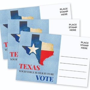 Cartoline per elettori del Texas Set di cartoline per elettori degli Stati Uniti non patinati senza sbavature con retro in bianco politico Carte elettorali patriottiche