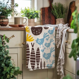 Quirky Tea Towel 100% Flour Sack Cotton