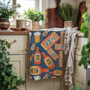 Playful Tea Towel 100% Flour Sack Cotton