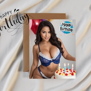 Feliz Aniversário - Cartão de Arte Erótica - Edição Lingerie